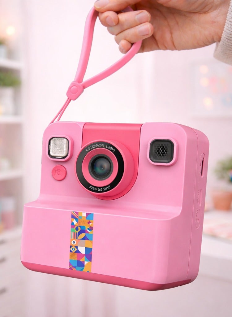 Kids 1080P HD Instant Camera with 32GB Memory Card, Memory Reader, Lanyard & Printing Paper – Portable Selfie Camera with Photo & Video Recording, Fun Filters, Perfect Gift for Kids - Image 1